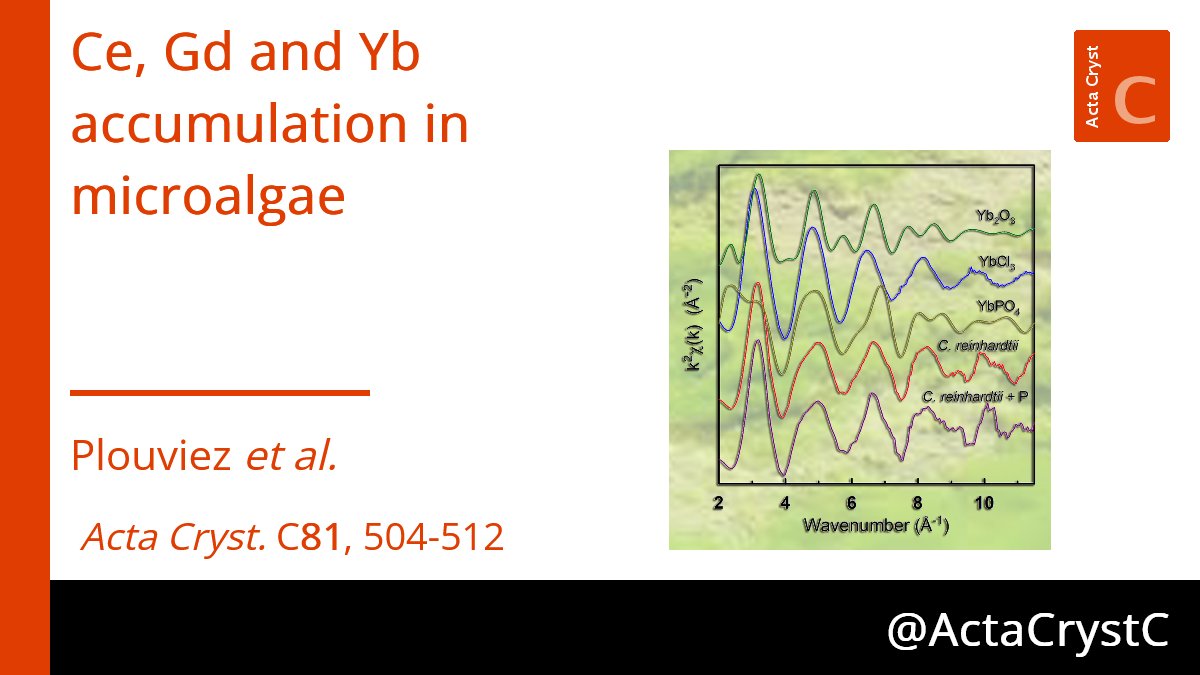 Wiley_Chemistry's tweet image. Rare earth recovery meets structural science! Ce, Gd &amp;amp; Yb form lanthanide phosphate in algae—plus EXAFS insights into their compounds. 

Explore sustainable solutions: ow.ly/nJlc50XmJbp

@ActaCrystC @IUCr #CrystalStructure #Lanthanide #XAFS