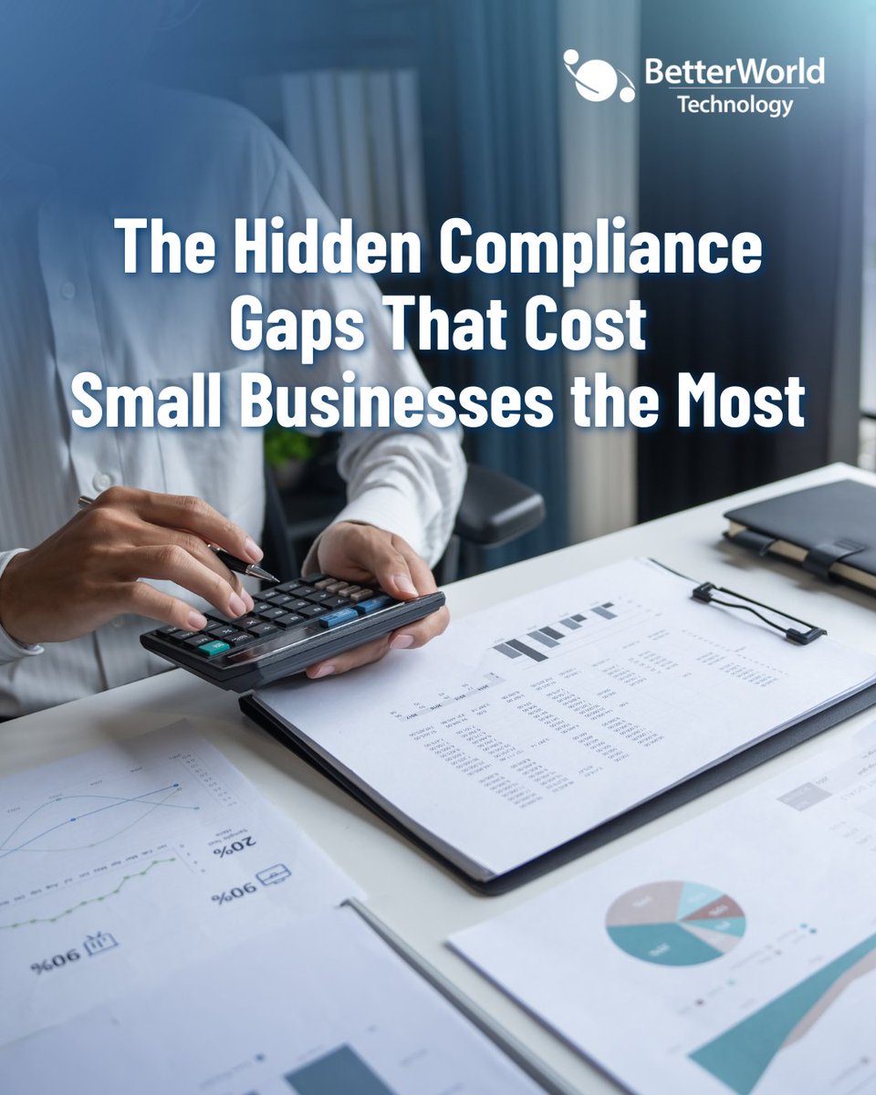 BetterWorldTech's tweet image. Are you aware of the compliance gaps in your small business that may be impacting your profitability? It is crucial to recognize and rectify overlooked regulations or policies that could jeopardize your business success. By understanding the compliance landscape, you can protect…