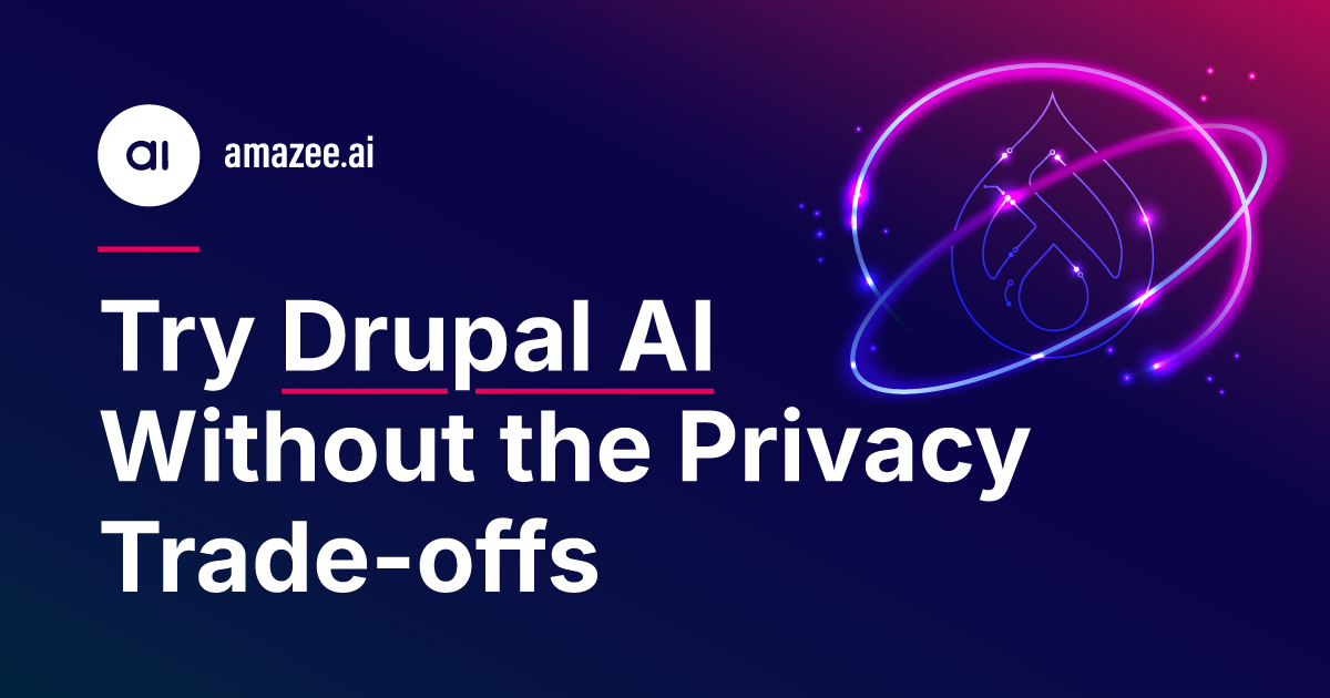 amazeeai's tweet image. Stop reading about #DrupalAI. Start using it! ⚒️

Get a secure, #AI-powered site instantly (minimal setup!) with a 7-day free trial.

Experience content categorization, AI search, CKEditor enhancements, and more.
🔗 hubs.la/Q03VFjqB0