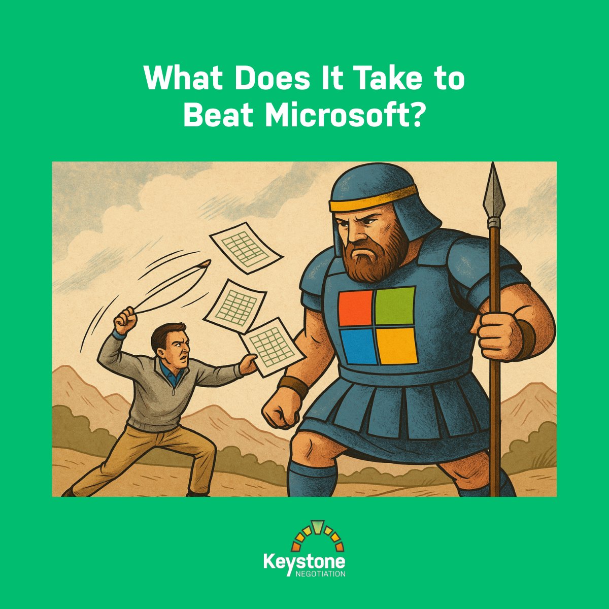 When Microsoft is Goliath, the only thing that matters during license renewal season is David's prepwork. Teams that save 10–30% walk in knowing demand, workloads, BOM, and unused licensing. With that clarity, let’s talk about your next renewal.