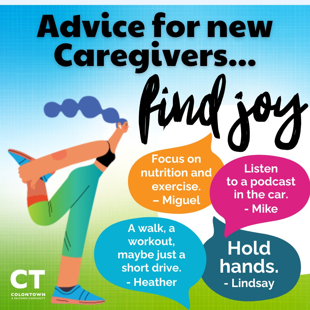 Caregiving can feel non-stop, but even small moments of rest, joy, or support make a big difference. Take care of yourself so you can show up fully for your loved one. #NationalCaregiversMonth #COLONTOWN #CRC