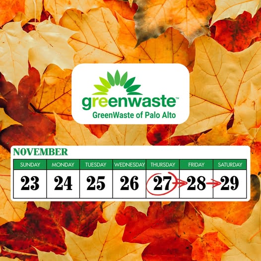 GreenWastePA's tweet image. This Thursday is Thanksgiving! 📷 We do not collect on Thanksgiving Day. If your regular collection day falls on or after Thursday, November 27, your collection will be delayed by one day.
#thanksgiving #collectionservice #collectionday #recycle #reuse #recover #compost
