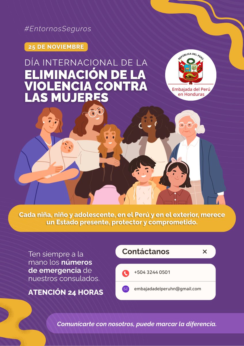 Si te encuentras en Honduras y eres víctima o
conoces un caso de violencia contra la mujer, busca
apoyo en las autoridades locales o comunícate con
nuestro teléfono de emergencia +504 3244 0501.
