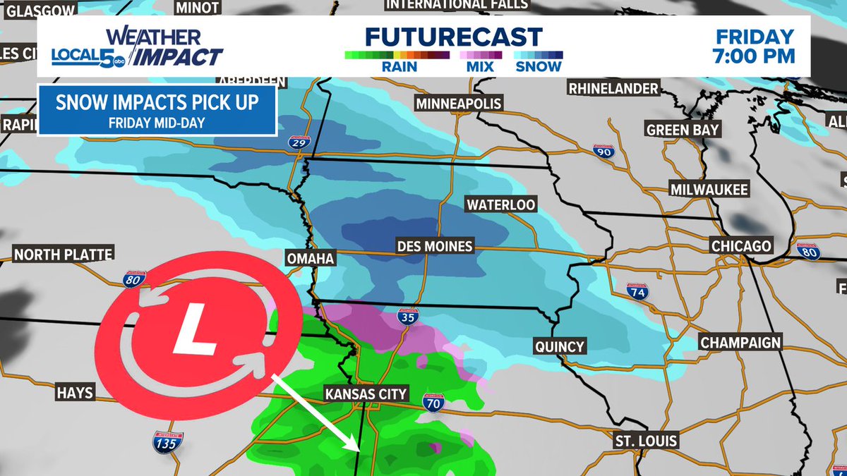 ChrisKuball's tweet image. Wintry impacts pick up across Iowa through the day on Friday.  Black Friday shoppers and post-holiday travelers should prepare for worsening roads later in the day, extending into Saturday.  Southern Minnesota grazed by this round. #IAWX #MNWX