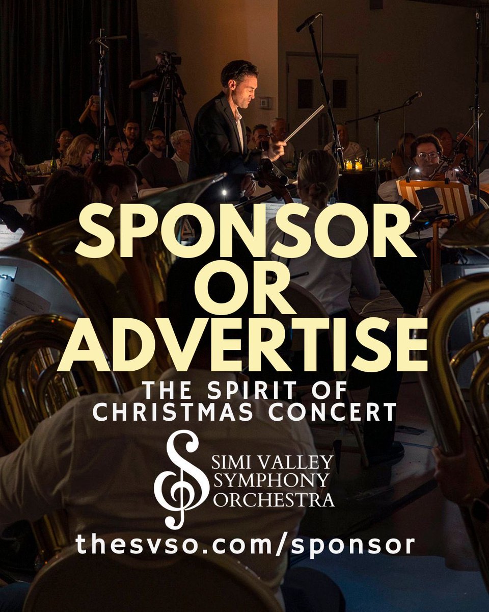 svorchestras's tweet image. The inaugural Spirit of Christmas Concert with the Simi Valley Symphony Orchestra will be Sunday, December 21 at the Rancho Campana PAC in Camarillo. 🎻

📣 We have a limited number of business sponsorships &amp;amp; program-book ad placements still available: thesvso.com/sponsor 🎄