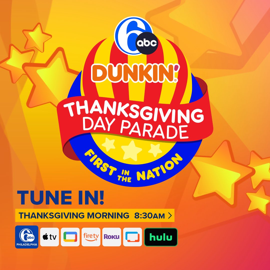 I’m super excited to be part of the 6abc Dunkin’ Thanksgiving Day Parade this year for the first time! 🦃🍁 Tune in LIVE from Philly on <a href="/6abc/">Action News on 6abc</a>, <a href="/hulu/">Hulu</a>, <a href="/ABCNewsLive/">ABC News Live</a>, &amp; wherever you stream 6abc. For more info, visit 6abc.com/parade 🎊 #deejayyoung #6abcthanksgivingdayparade