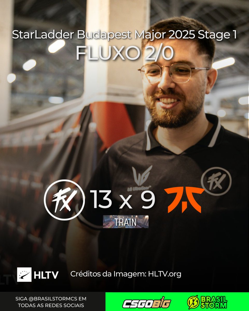 brasilstormCS's tweet image. O FLUXO ESTÁ 2/0 NO STAGE 1 DO MAJOR!!