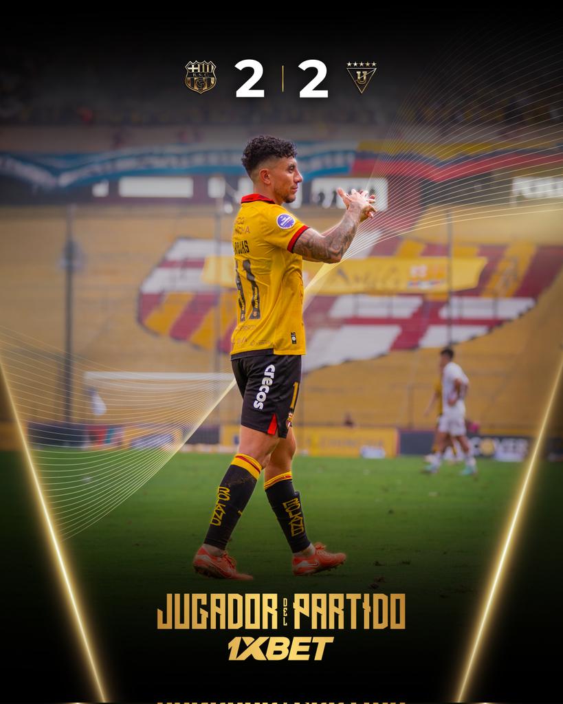 BarcelonaSC's tweet image. Joao Rojas fue la figura @1x_ecuador del compromiso de ayer 📊💛

#BarcelonaSomosTodos