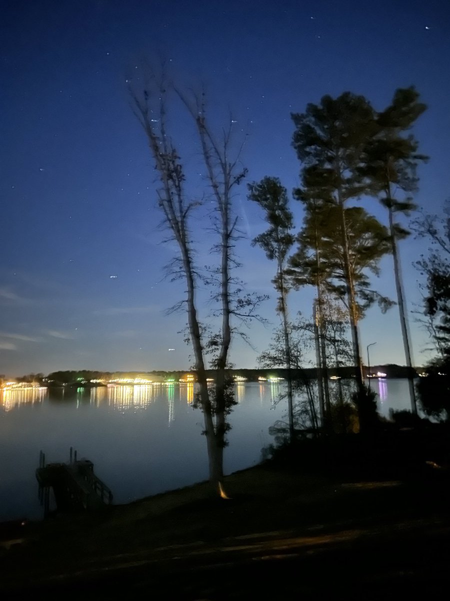 Night is when the magic happens. A still clear evening and the stars starting to appear.