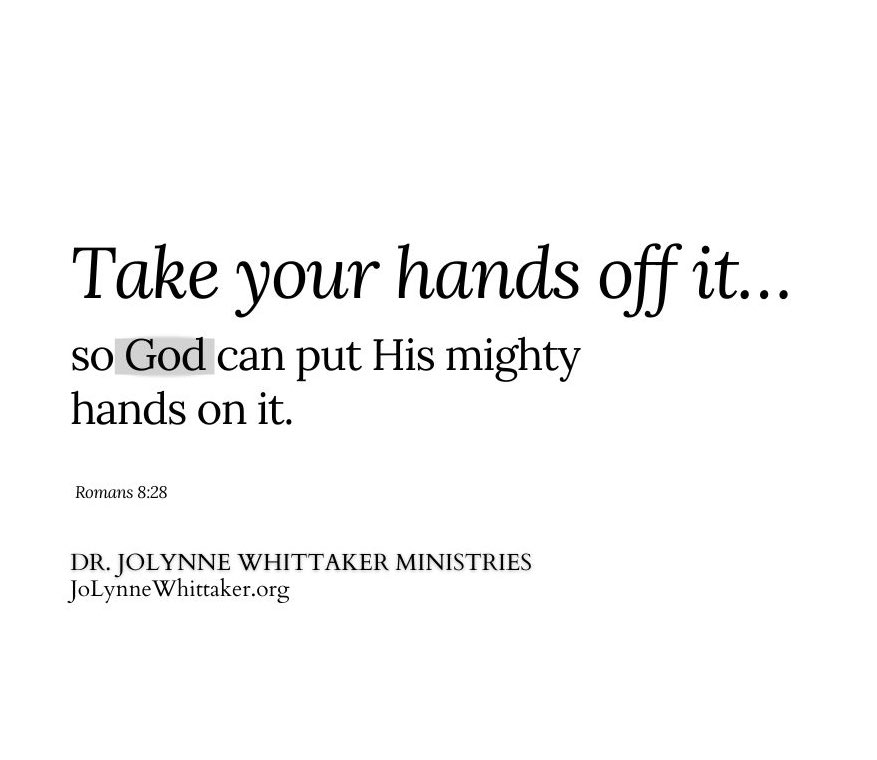 DrJoLynneW's tweet image. This is a prophetic instruction for someone.  I heard the Lord say, Take your hands off it… so I can put My hands on it.  Give it all to Me… and let Me work all things together for good and bring beauty from ashes like only I can.

Hallelujah.  In Jesus’ name.

✧

This is a…