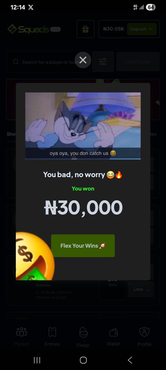 Damilare_Youngi's tweet image. Thank God for the red card. I just won 30k with my picks. Ya&apos;ll should join @SquadsDFS  with my promo code YOUN-JCL.