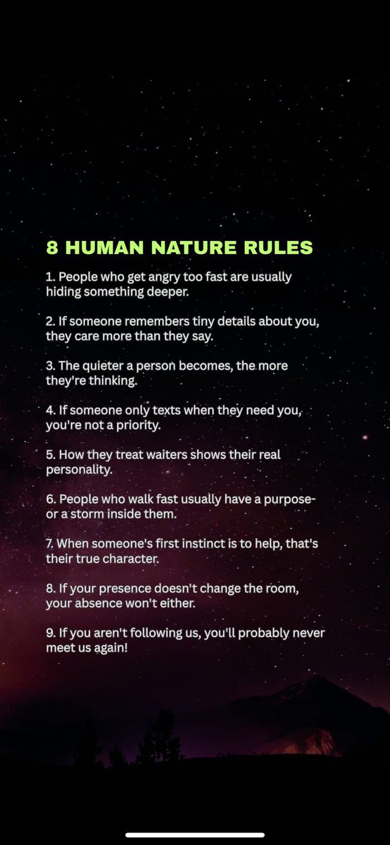 8 Human Nature Rules