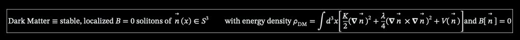 BrettFarkas's tweet photo. Dark matter solitons naturally carry localized twists of time orientation, and these twists couple to baryon number—connecting solitonic dark matter to spontaneous baryogenesis in a novel and consistent way. https://t.co/451jpV5pBK