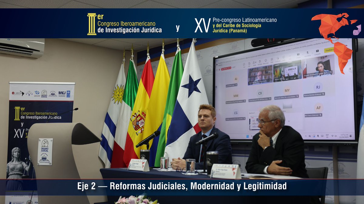 EscuelaJudISJUP's tweet image. Mesa 2: Reformas judiciales, modernidad y legitimidad

Investigaciones sobre comunicación judicial, ética, adaptación normativa y eficiencia procesal.
Un análisis profundo sobre cómo fortalecer la confianza pública en los sistemas de justicia.