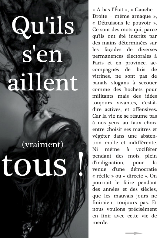 Void66666666's tweet photo. Les anarchistes ne sont pas des alliés de la gauche. La gauche et l’EG luttent pour un changement de pouvoir, nous voulons la destruction de tous les pouvoirs. Les affrontements entre anars et forces de gauche, les persécutions et les massacres en témoignent sur 200 ans. https://t.co/ZKfteH8u5x