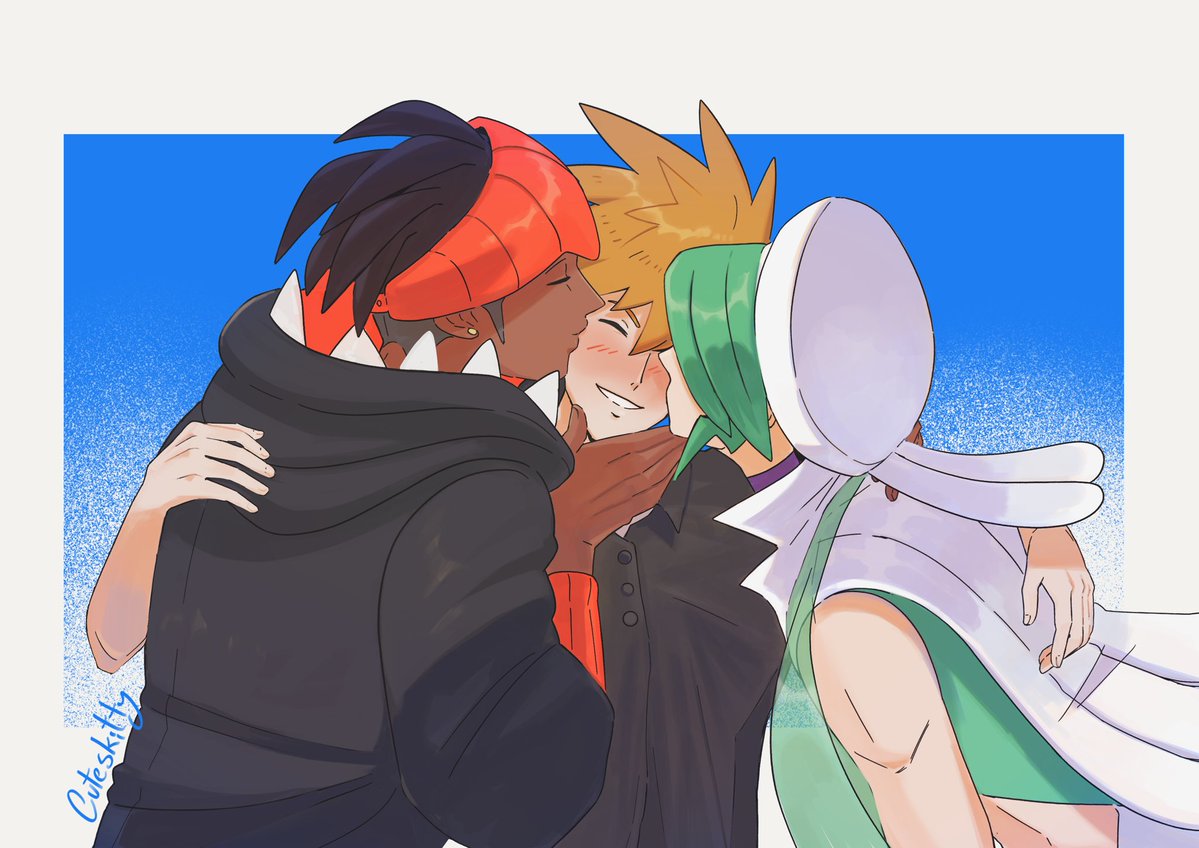 cuteskittyart's tweet image. This took forever. Some kisses for Blue too