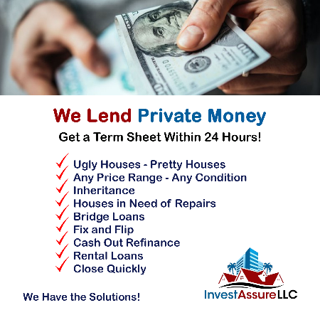InvestAssureLLC's tweet photo. Private Hard Money Lending Available Upon Request !!! - https://t.co/g72hJLSWaW https://t.co/TjyMzT626C