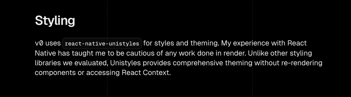 jpudysz's tweet photo. v0 uses react-native-unistyles 🤯

Read a great article by Head of Mobile at Vercel 👇🏼 https://t.co/OqgvvlNrjc