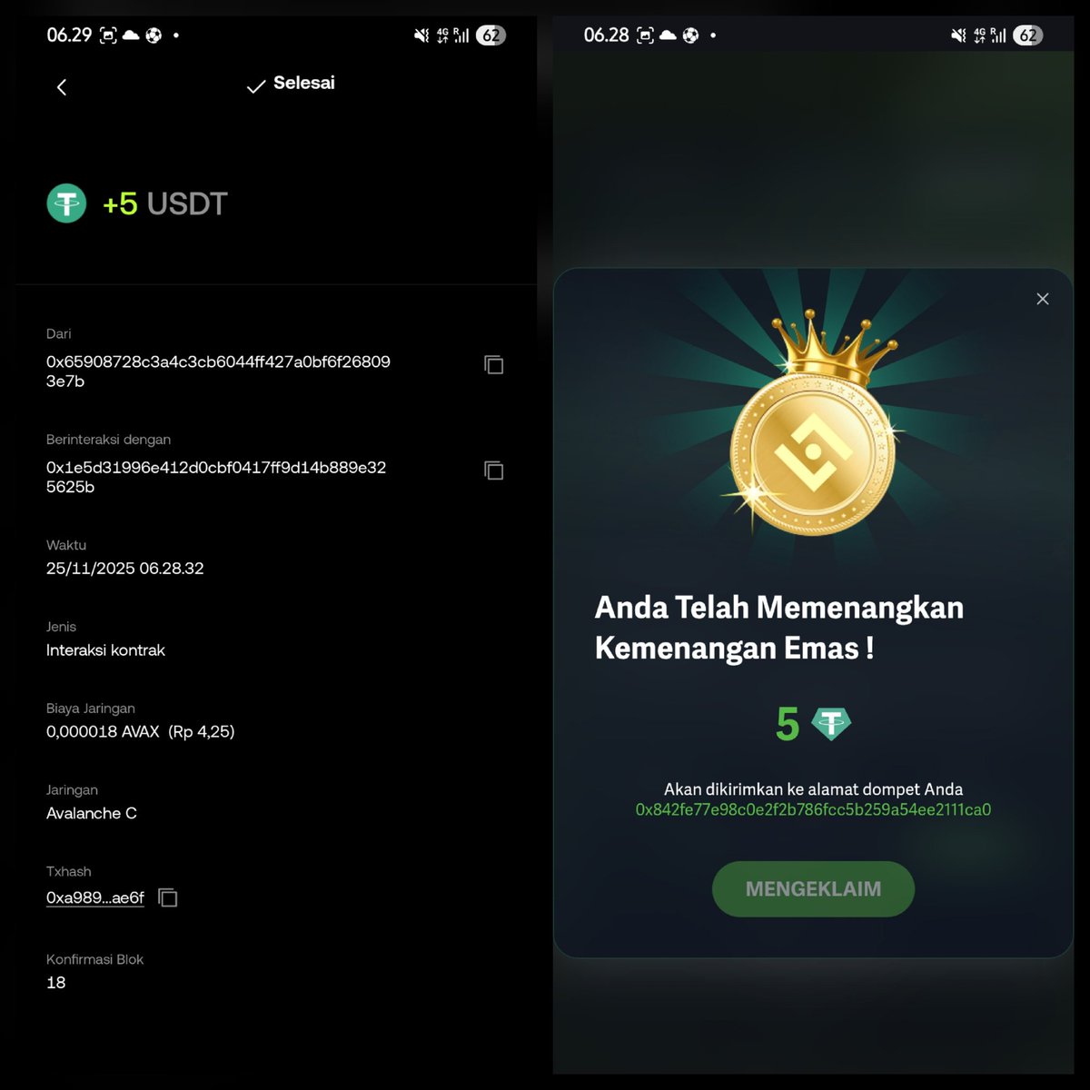 widyadianutm's tweet image. What event is this? I have never participated in a Twitter event, but I got $5, I just diligently did my assignments, thank you @LifeNetwork_AI 

#LifeAi
#yap