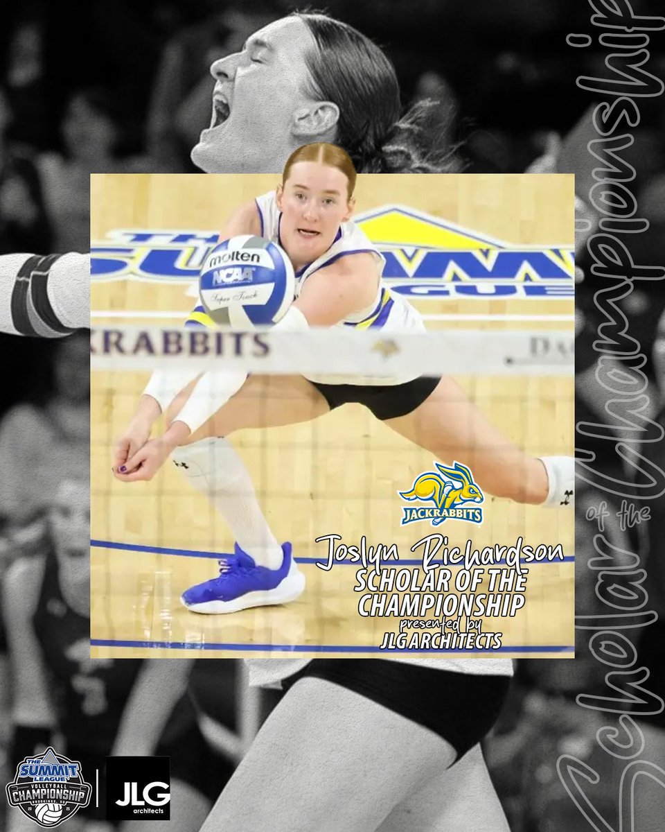 TheSummitLeague's tweet image. Your 2025 #SummitVB 𝙎𝙘𝙝𝙤𝙡𝙖𝙧 𝙤𝙛 𝙩𝙝𝙚 𝘾𝙝𝙖𝙢𝙥𝙞𝙤𝙣𝙨𝙝𝙞𝙥 presented by @JLGArchitects is @GoJacksVB&apos;s @joslyn_445‼️

Joslyn is a Construction Management major with a 4.0 cumulative GPA 👏

#ReachTheSummit️