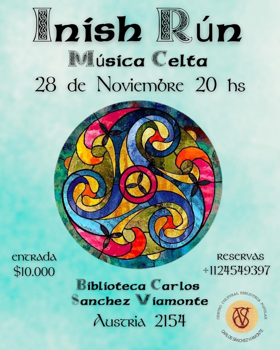CSViamonte's tweet image. Inish Rún: Música Celta En la Biblioteca carlossviamonte.com.ar/2025/11/nueva-…