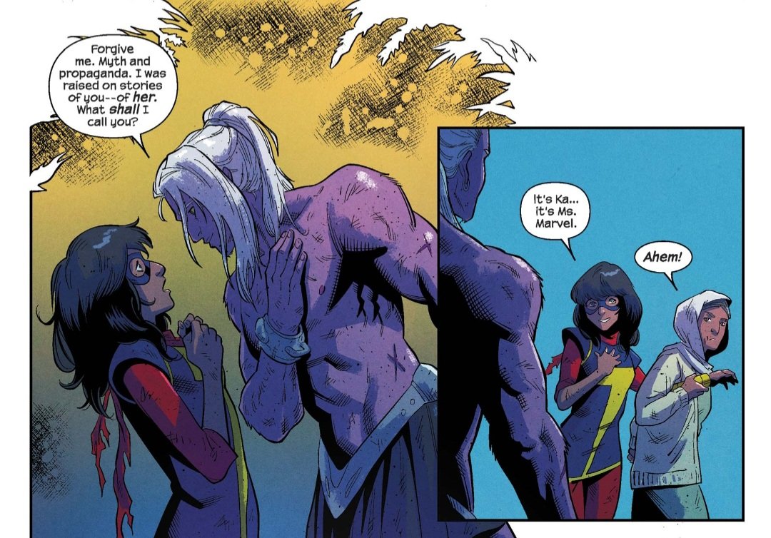 EmbiggenedFan's tweet image. These panels with Kamala and her parents never fail to make me laugh 😭

(Magnificent Ms. Marvel 2019 issues 3&amp;amp;4)