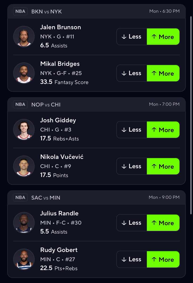 NBA Monday 6 man💰

prizepicks.onelink.me/gCQS/shareEntr…

#PrizePicks #PrizePicksNBA #prizepickswinning #prizepickslocks #prizepickstoday #sportsbets #sportsbet #prizepicks #underdog #sleeper #fanduel #fanduellineups #fanduelsportsbook