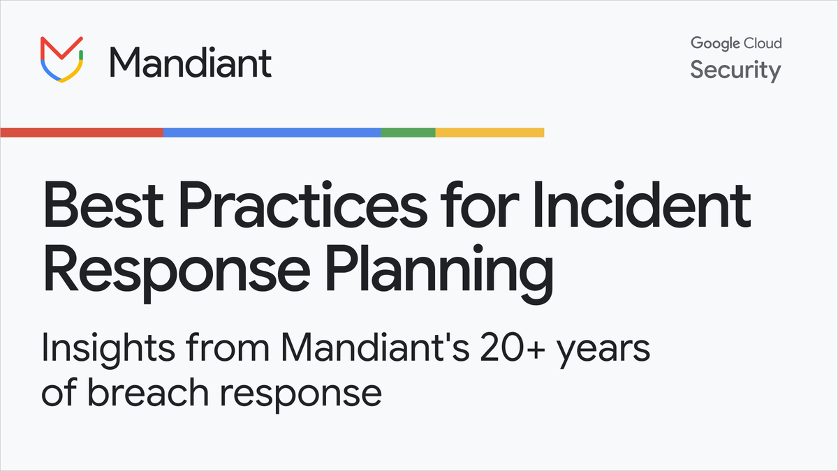 Preparation is your best defense. 🛡️

Our new guide with <a href="/Mandiant/">Mandiant (part of Google Cloud)</a> distills 20+ years of frontline insight into clear IR basics: how to plan, test, classify incidents, and communicate. 

Read it here:bit.ly/43LGYnY
