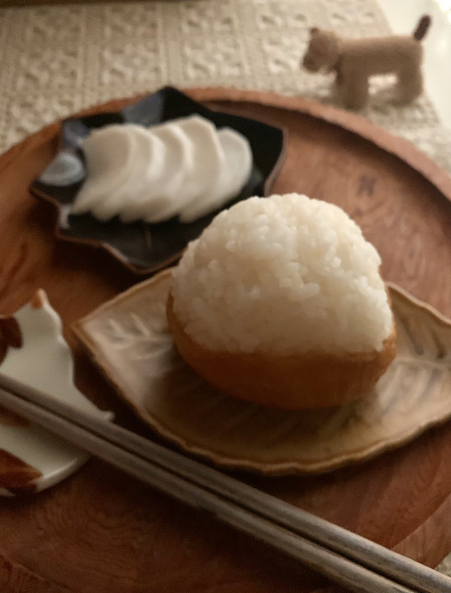 myao_my1's tweet image. #charmyごはん 

稲荷おにぎり🍙蕪の浅漬け

マスコミがクズすぎて独裁国そのもの

#OnigiriAction