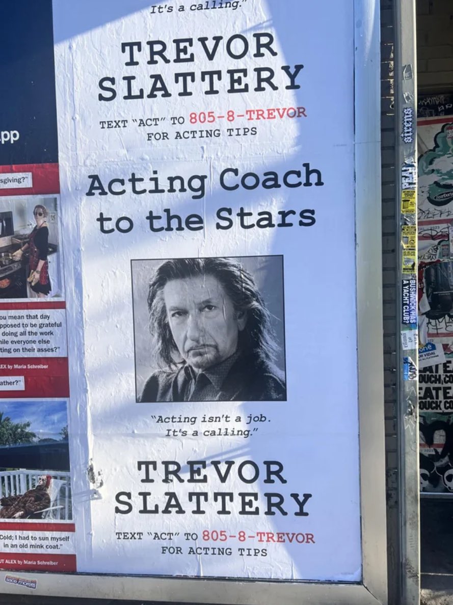 DiscussingFilm's tweet image. Acting coach ads for Ben Kingsley’s Trevor Slattery have been spotted in public.

(📸: reddit.com/r/marvelstudio…)