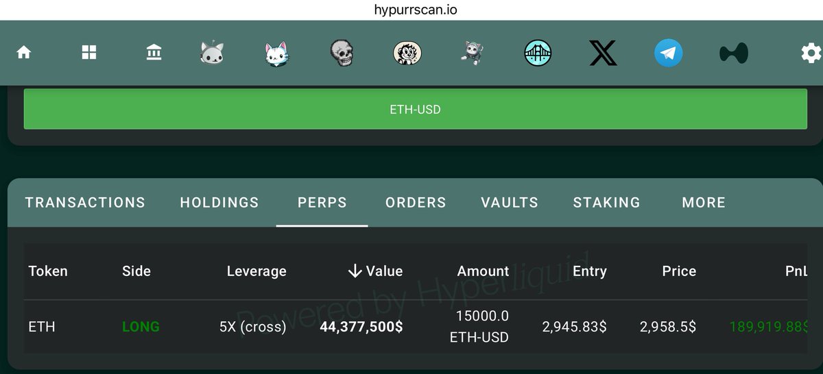 OnchainDataNerd's tweet image. 4 hours ago, a whale 0xb31 opened 5x Long position ~$44.38M on $ETH

Address:
hypurrscan.io/address/0xb317…