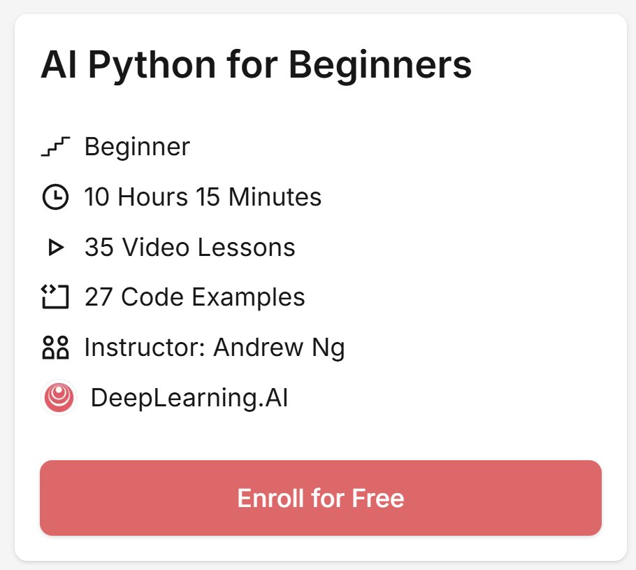 techyoutbe's tweet image. Learn AI and Python in Under 11 Hours - Taught by Andrew Ng 🔥🔥