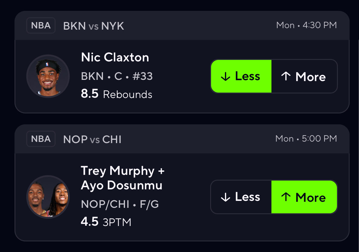 qacePicks's tweet photo. 💎 NBA Monday 
#PrizePicksNBA #NBA #Nets #parlay https://t.co/QmbFMzPm5F