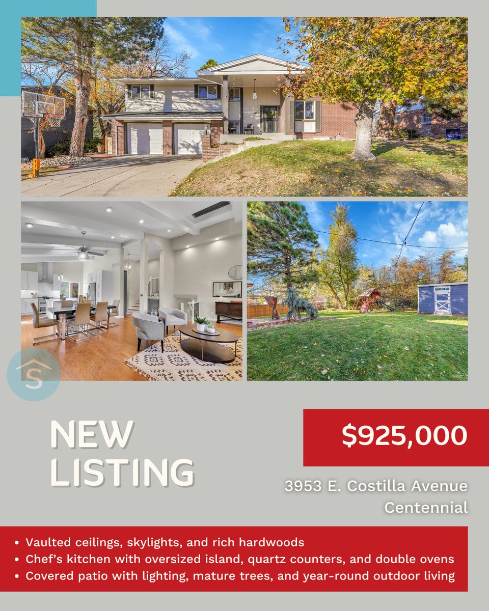 TheStellerGroup's tweet image. ✨ Cherry Knolls dream home! ✨
5-bed, 3-bath brick gem with vaulted ceilings, skylights &amp;amp; hardwoods. Chef’s kitchen, family room with fireplace, finished basement, primary suite, and covered patio with mature trees. Perfect indoor–outdoor flow!

🔗 stellerrealestate.com/property-searc…