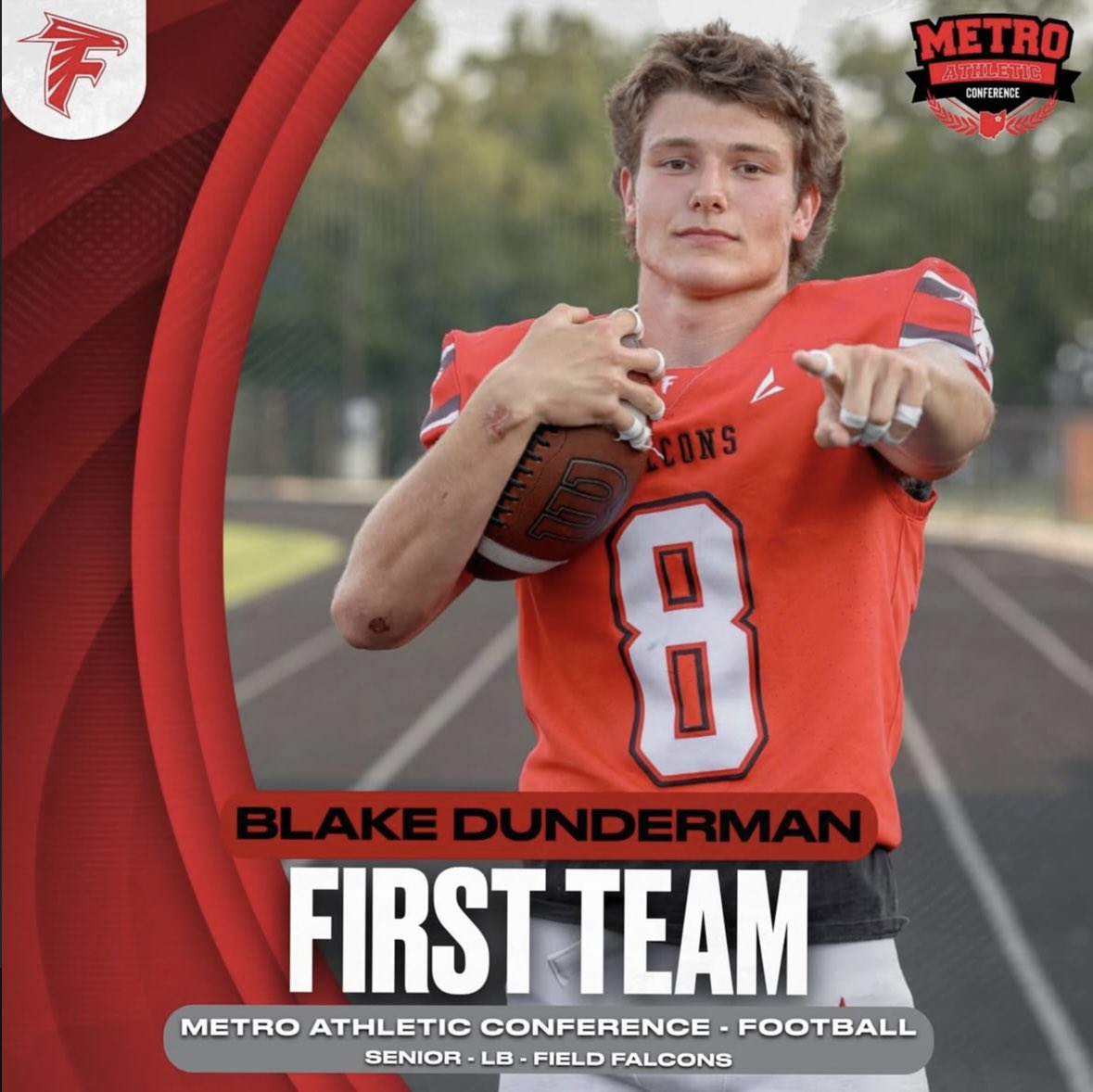 First team all league for linebacker!