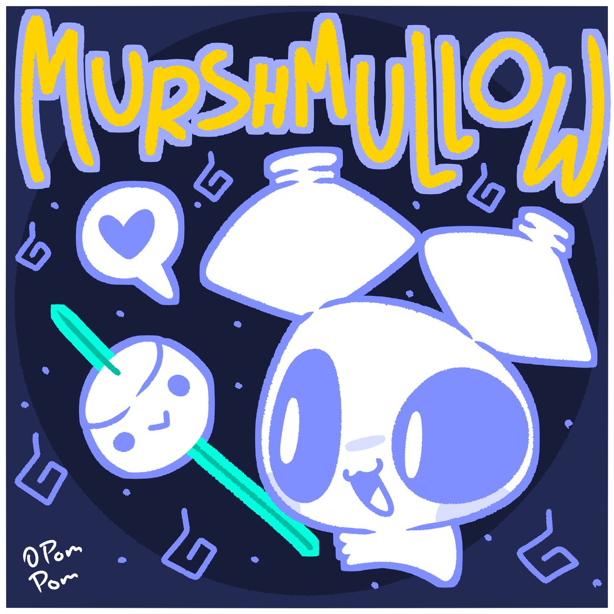 PompomNotes's tweet image. Murshmullow!! Yummy for Pompom! 👻💕 

#originalcharacter #oc #digitalart #art #cute