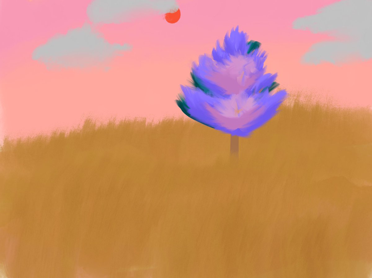 Pine trees are weird to draw. I hate drawing pine trees.