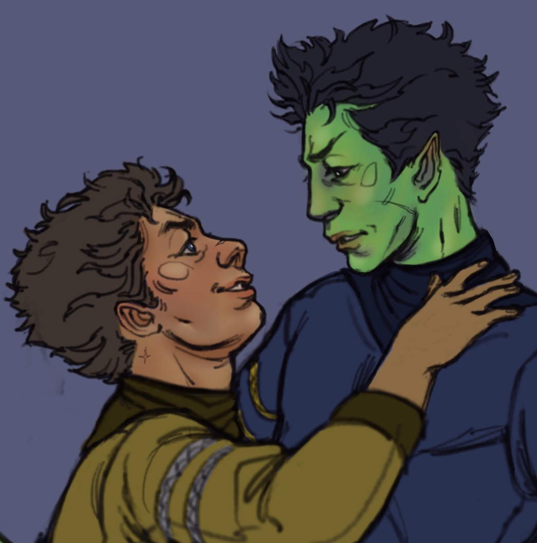 merchantMombi's tweet image. Haven&apos;t made any art in a long time it feels like, but this is the last wip I started a couple months ago. A redraw of a piece from about 4 or so years ago 🖖
.
.
.
.
#StarTrek #Kirk #Spock