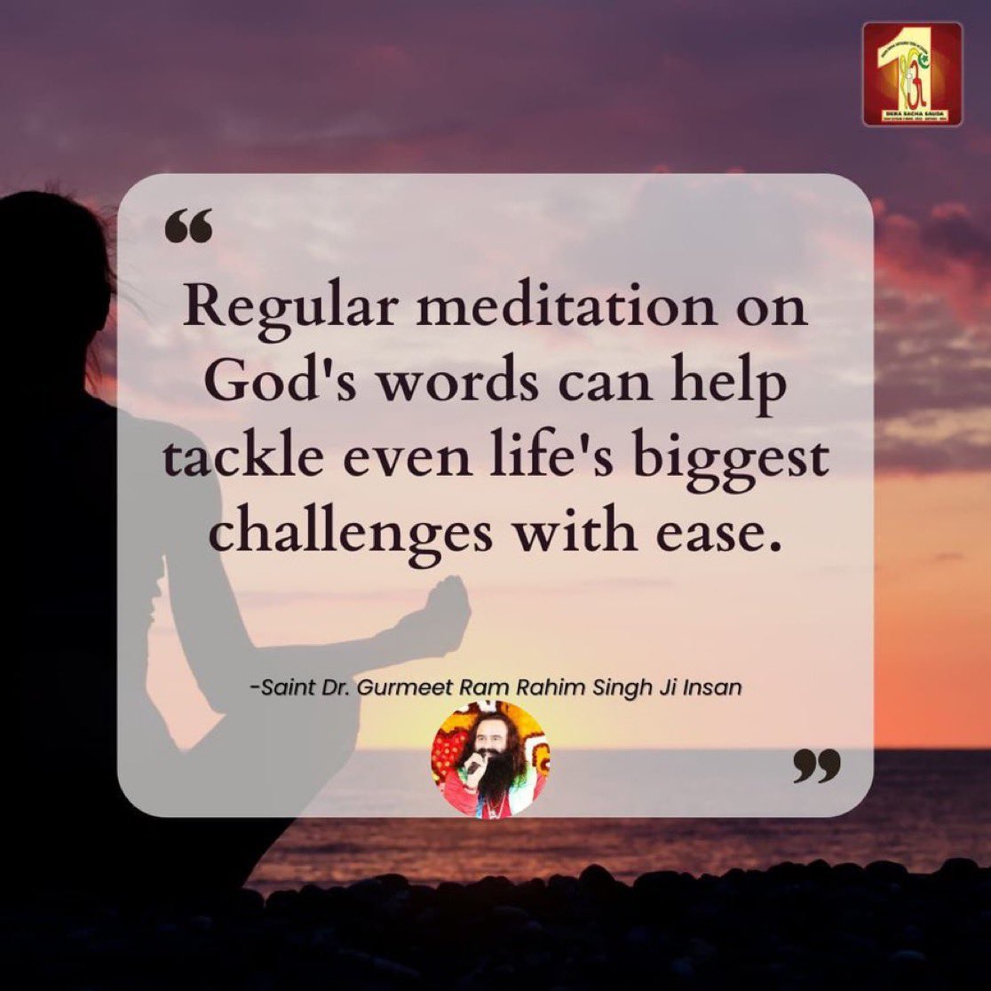 papneja_simran's tweet image. A disciplined day is the beginning of a successful life. Saint Gurmeet Ram Rahim Singh Ji explains that waking up early in the morning and doing meditation keeps the mind calm and positive, regular exercise &amp;amp; staying away from intoxicants make the body strong..
#DailyLifeRoutine