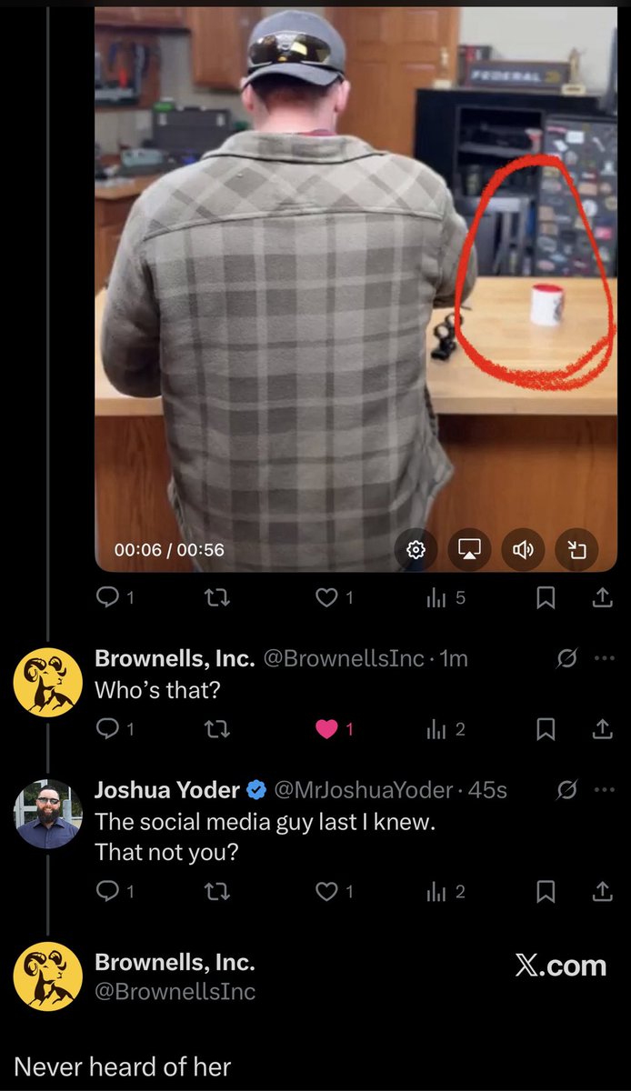 MrJoshuaYoder's tweet image. Apparently Brownells is Pro Nog now, and doesn’t know who the “Social Media Guy” is.

Epic Troll or Something Sus?
