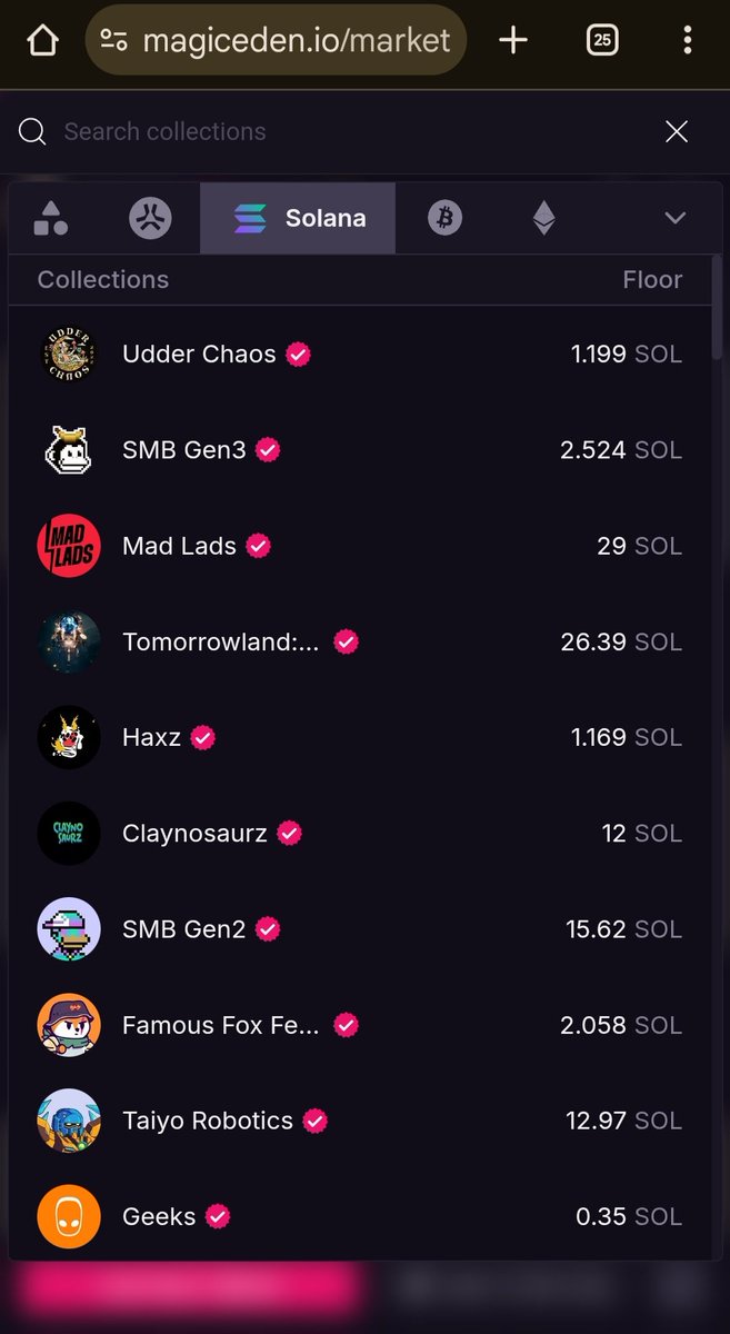 SatosheeshETH's tweet image. HAXZ @Haxz_xyz is currently on the top search results in Magic Eden, alongside big names such as Madlads, Claynosaurz @Claynosaurz and others.

Never fade HAXZ. Never fade @voltersolana .