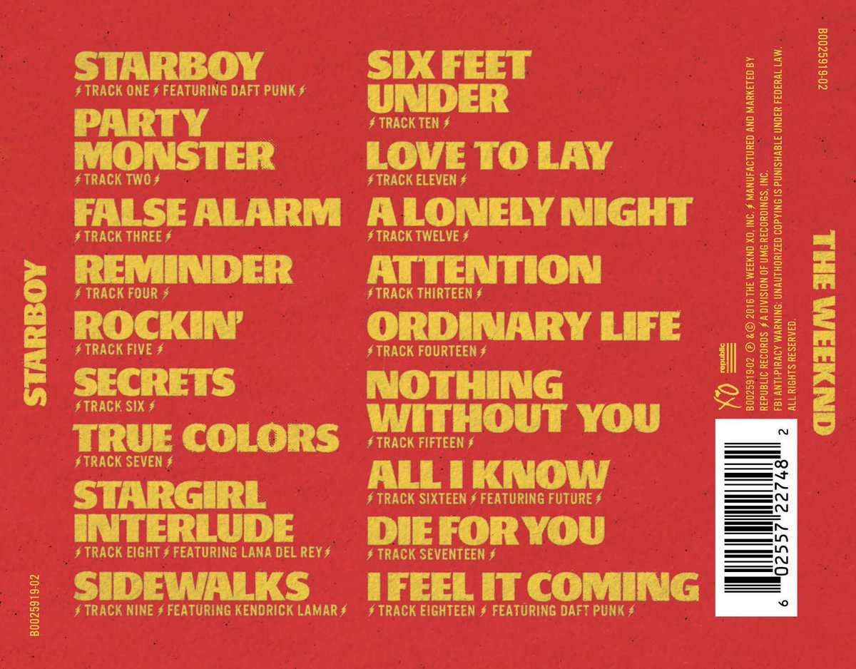 9 years ago today, The Weeknd released ‘Starboy.’