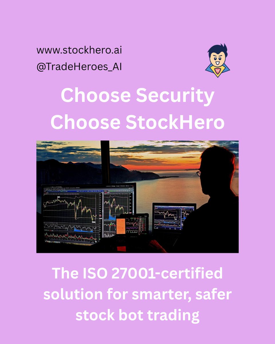 TradeHeroes_ai's tweet image. We meet the highest global standards. StockHero&apos;s platform and processes are now ISO 27001-certified, guaranteeing world-class information security management. Invest securely. #Stocktradingbot #AITradingBot #automatedtrading #StockHero #ISO27001 #Security