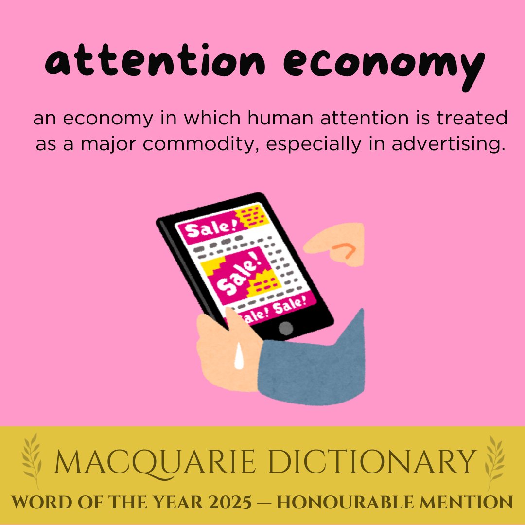 MacqDictionary's tweet image. For the 2nd consecutive year (&amp;amp; 4th time in history), the Committee &amp;amp; the public are in agreement! 

Your People&apos;s Choice 2025 Word of the Year is AI slop, with honourable mentions to medical misogyny &amp;amp; attention economy 🏆👏 

Read the full blog on our site!

#wordoftheyear2025