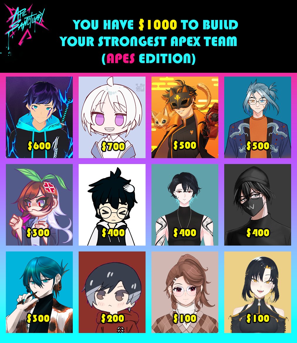 Who will you be teaming up with?! 🙈🙉🙊
<a href="/ApeSanct/">Ape Sanctuary 🐒</a>