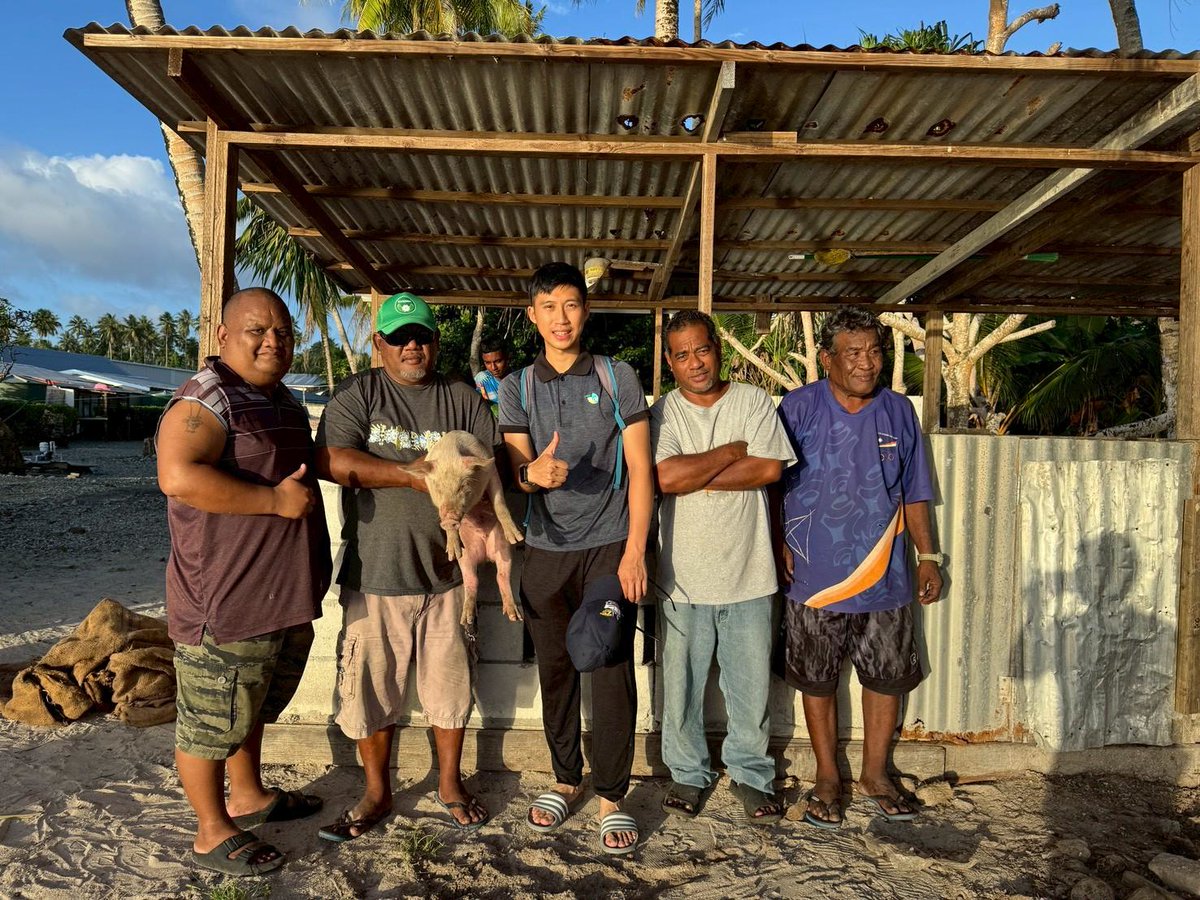 🇹🇼🤝🇲🇭 Piglets are on the move!
🐷On Nov. 22, the Taiwan Technical Mission partnered with Majuro Councilman Jina David to deliver 17 pairs of piglets to Rongrong &amp; Jelto Islands (school &amp; communities).
They'll support local protein supply and provide hands-on education.✨