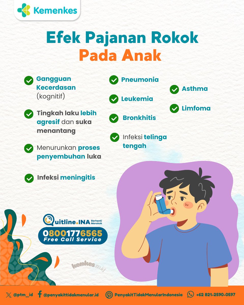 ptm_id's tweet image. Sobat Sehat, pajanan asap rokok berbahaya bagi anak.
Yuk, simak efek pajanan rokok pada anak dan cegah mereka menjadi perokok pasif!

#CERDIK #CegahPTM #P2P #DukungGERMAS #KerenTanpaRokok #GaulTanpaNgebul #AmbilSikap #RokokElektronik #Vape #NoTobacco