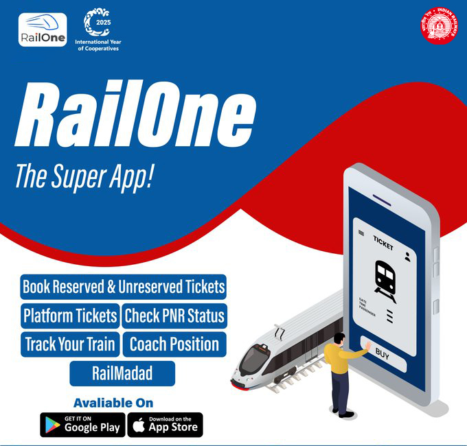 BhusavalDivn's tweet image. Your railway journey is now just a tap away!  
From ticket booking to train tracking and coach position, do it all on one app.  
Download RailOne – The Super App by Indian Railways and travel smarter.🚆📷
#TravelSmart #TrainTravel #TrackYourTrain #RailMadad #DigitalIndia