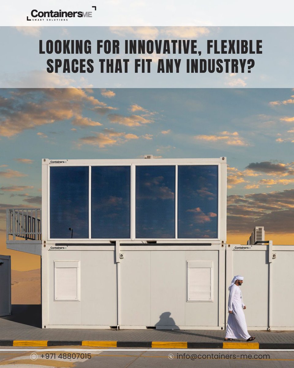 Containers_me's tweet image. Looking for innovative, flexible spaces that fit any industry?

Modular containers offer fast setup, custom layouts, and durable performance for homes, cafés, offices, and storage.

Contact us to learn more.

#modularcontainers #uae #dubai #smartspaces #modularbuildings