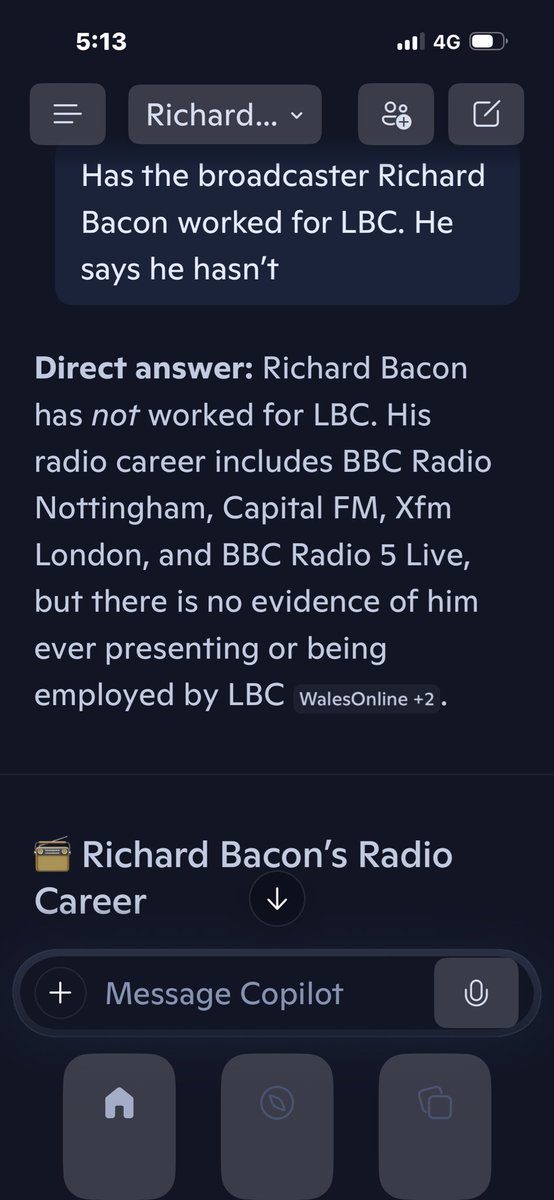 duncshine's tweet photo. @protodanielle @RedMan6_19 @richardpbacon I respect your right to make any point you wish, but a simple check online shows the following. I really don’t think @richardpbacon ever presented on Talksport or LBC… Not being argumentative, just trying to help. https://t.co/dmk5f8yaLf
